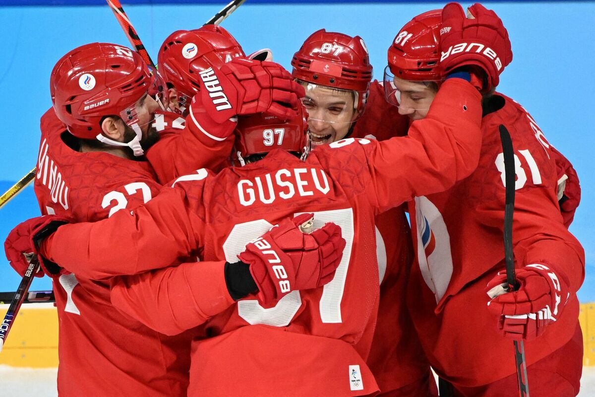 Krievijas hokeja izlase. Foto: scanpix/Kirill KUDRYAVTSEV / AFP