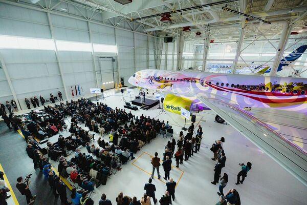 "airBaltic" lidmašīna. Foto: publicitātes attēls