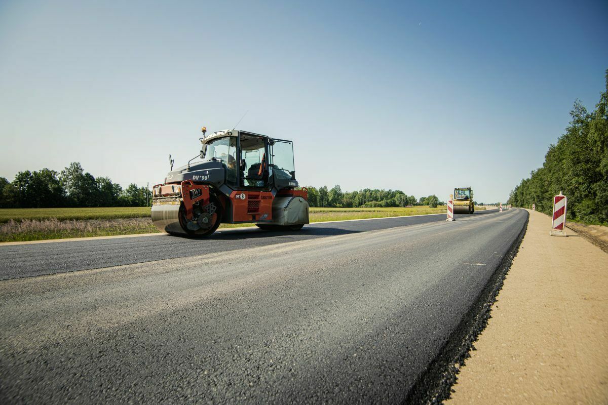 Ceļu būvdarbi. Foto: Latvijas Valsts ceļi