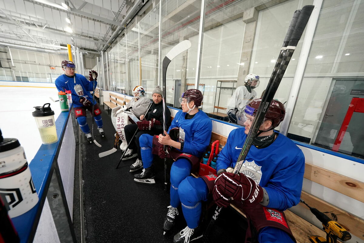 Latvijas hokeja izlase. Foto: Edijs Pālens/LETA