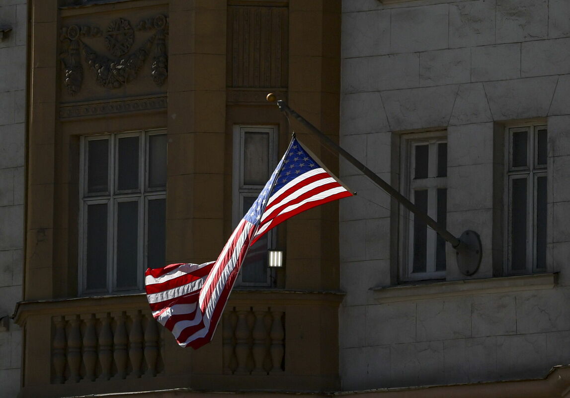 ASV vēstniecība Krievijā. Foto: EPA/SERGEI ILNITSKY/Scanpix