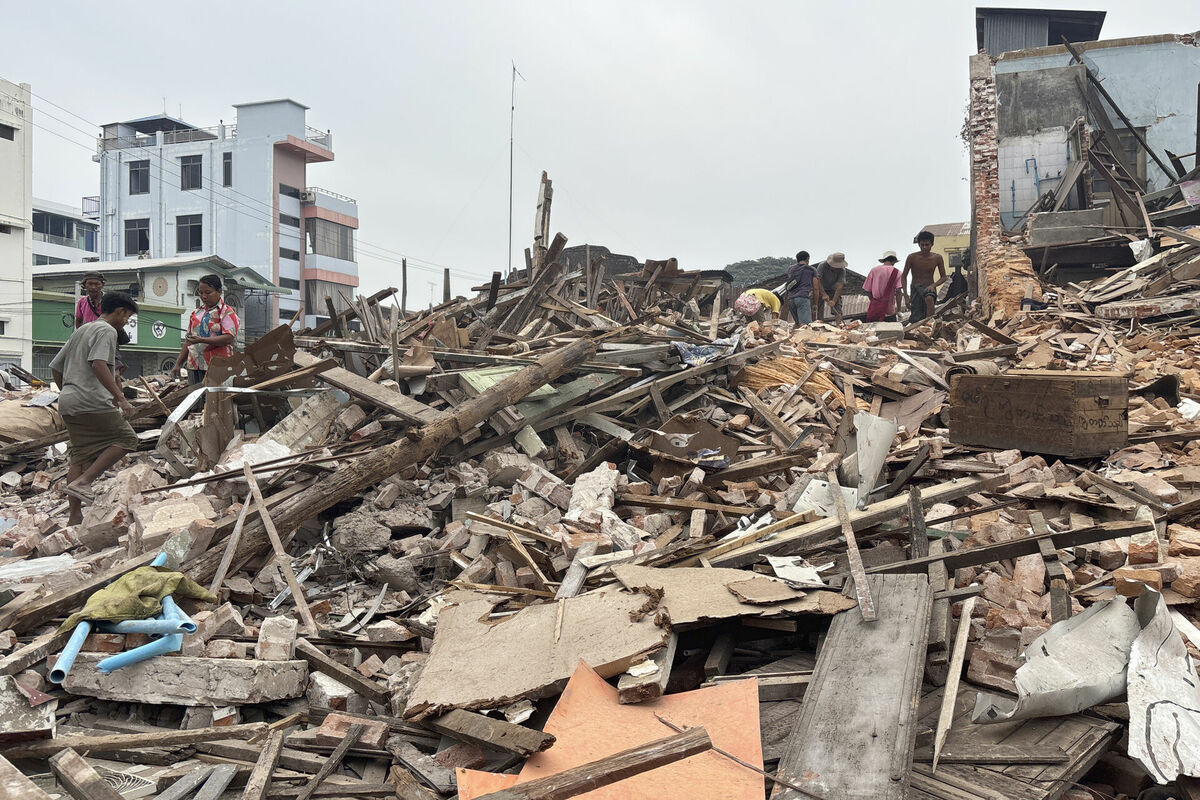 Zemestrīce Mjanmā. Foto: scanpix/AP Photo