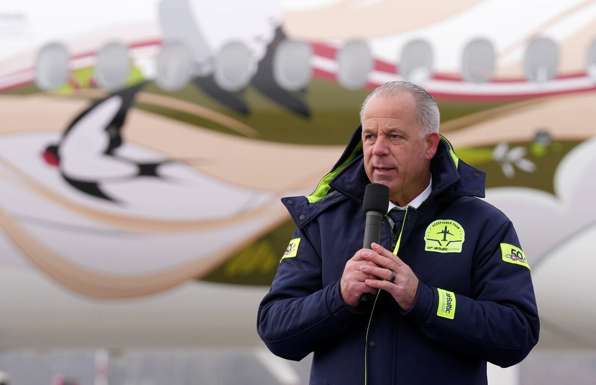 No amata atbrīvotais "airBaltic" valdes priekšsēdētājs Martins Gauss. Foto: Evija Trifanova/LETA