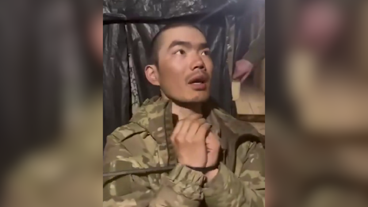 Okupantu pusē karojošais ķīnietis. Foto: Ekrānšāviņš no "X"