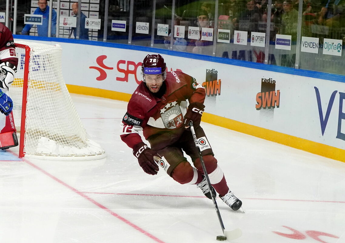 Latvijas hokeja izlases spēlētājs Jānis Jaks. Foto: Zane Bitere/LETA