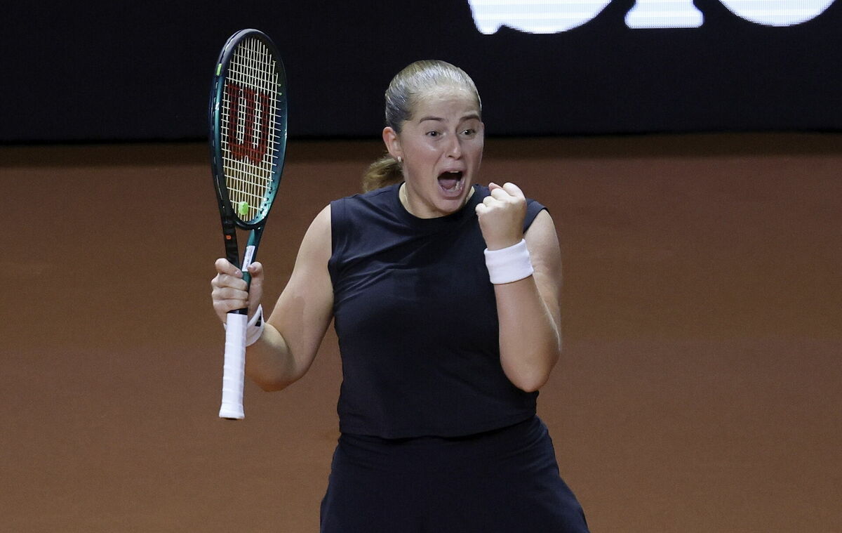 Aļona Ostapenko. Foto: EPA/RONALD WITTEK/Scanpix