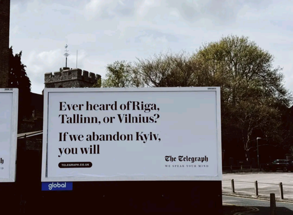 Laikraksta "The Telegraph" reklāma. Foto: Ekrānuzņēmums no "Reddit"