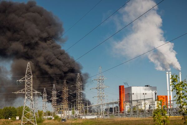 Ugunsgrēks Viļņā. Foto: Vidaus reikalų ministerija