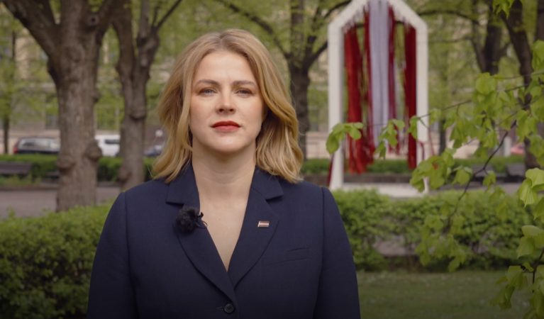 Premjere Evika Siliņa. Foto: Ekrānšāviņš no video