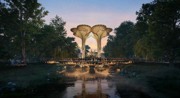 Vienotības tilts. Foto: Heatherwick Studio