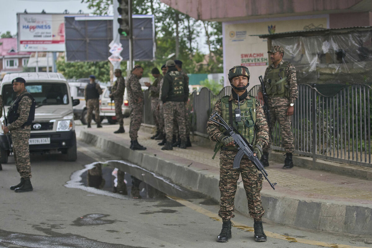 Indijas militārie spēki. Foto: AP Photo/Dar Yasin/Scanpix