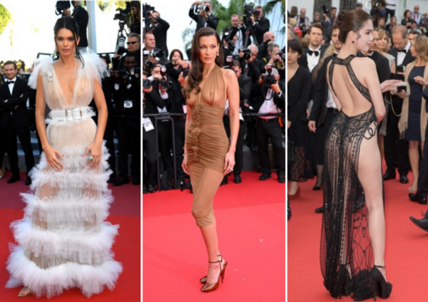 Foto: modeles Kendala Dženere, Bella Hadida un Ngoka Trin, ekrānuzņemumi no "Vogue" un woman.ru, 1188.lv kolāža