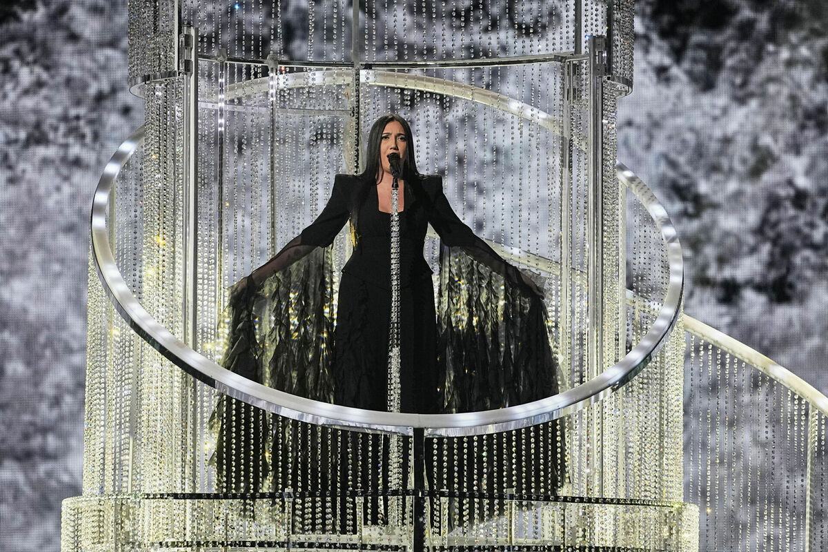 Juvala Rafaela 2025. gada Eirovīzijā. Foto: AP Photo/Martin Meissner