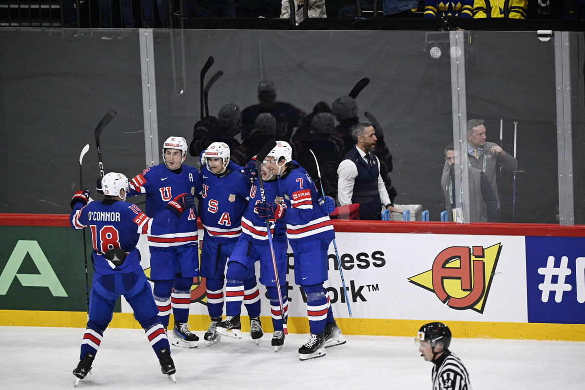ASV hokeja izlase. Foto: scanpix/EPA/PONTUS LUNDAHL SWEDEN OUT