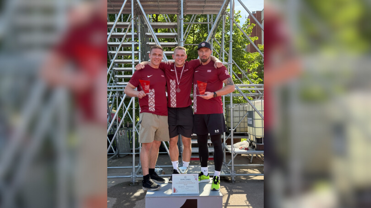 (no kreisās) Tomas Jaunzems, Ričards Jirgensons un Kristaps Ansons. Foto: VUGD