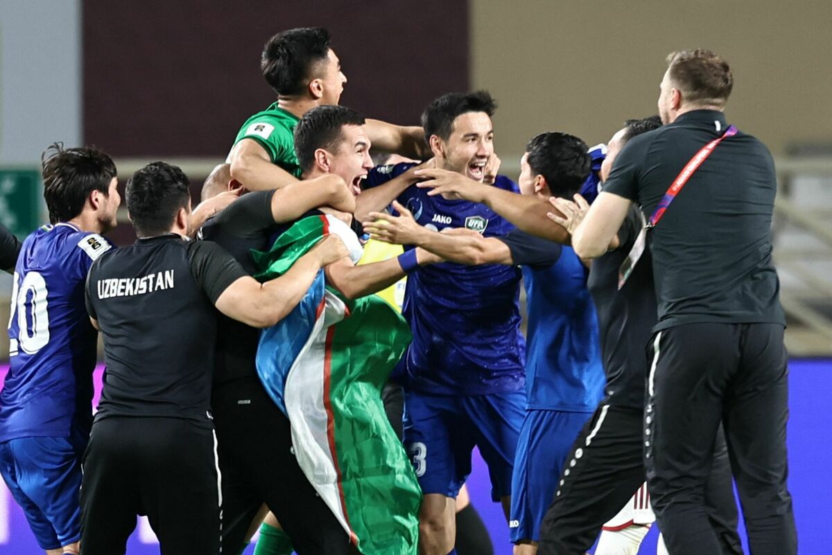 Uzbekistānas futbolisti. Foto:  Fadel SENNA / AFP / Scanpix
