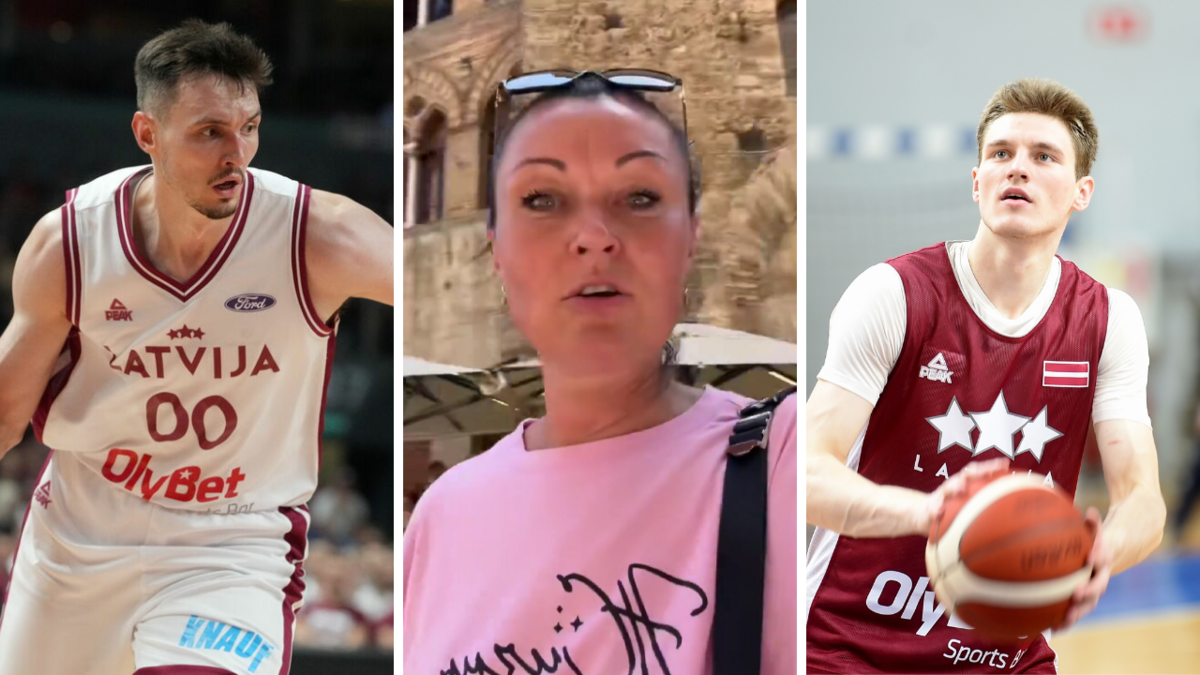 Rodions Kurucs, Olga Sokolova un Artūrs Kurucs. Foto: LETA/ekrānšāviņš