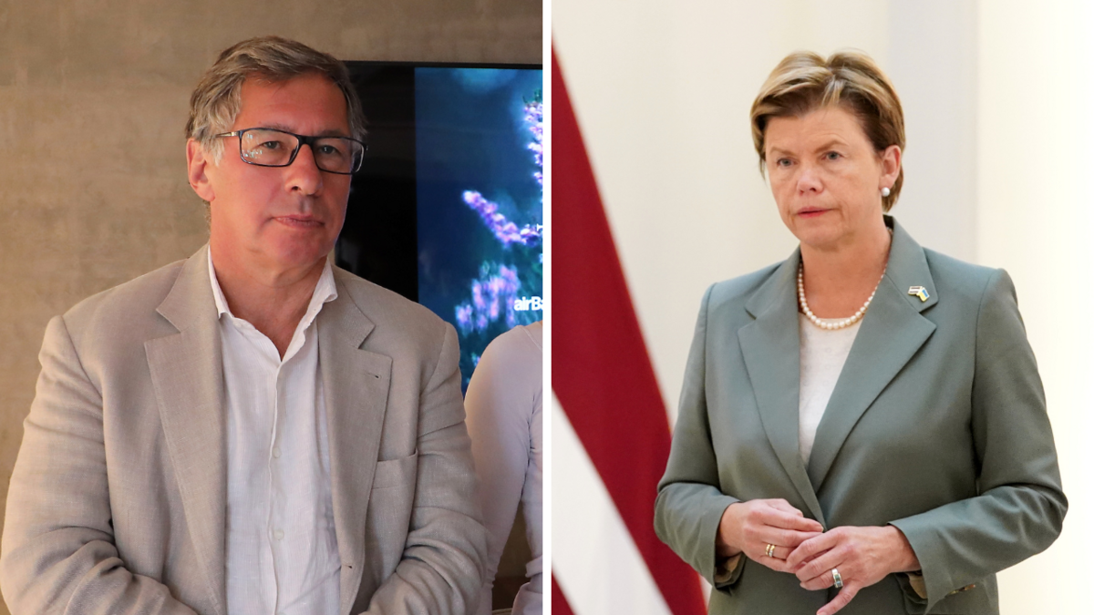 Pjotrs Avens, Baiba Braže. Foto: LETA