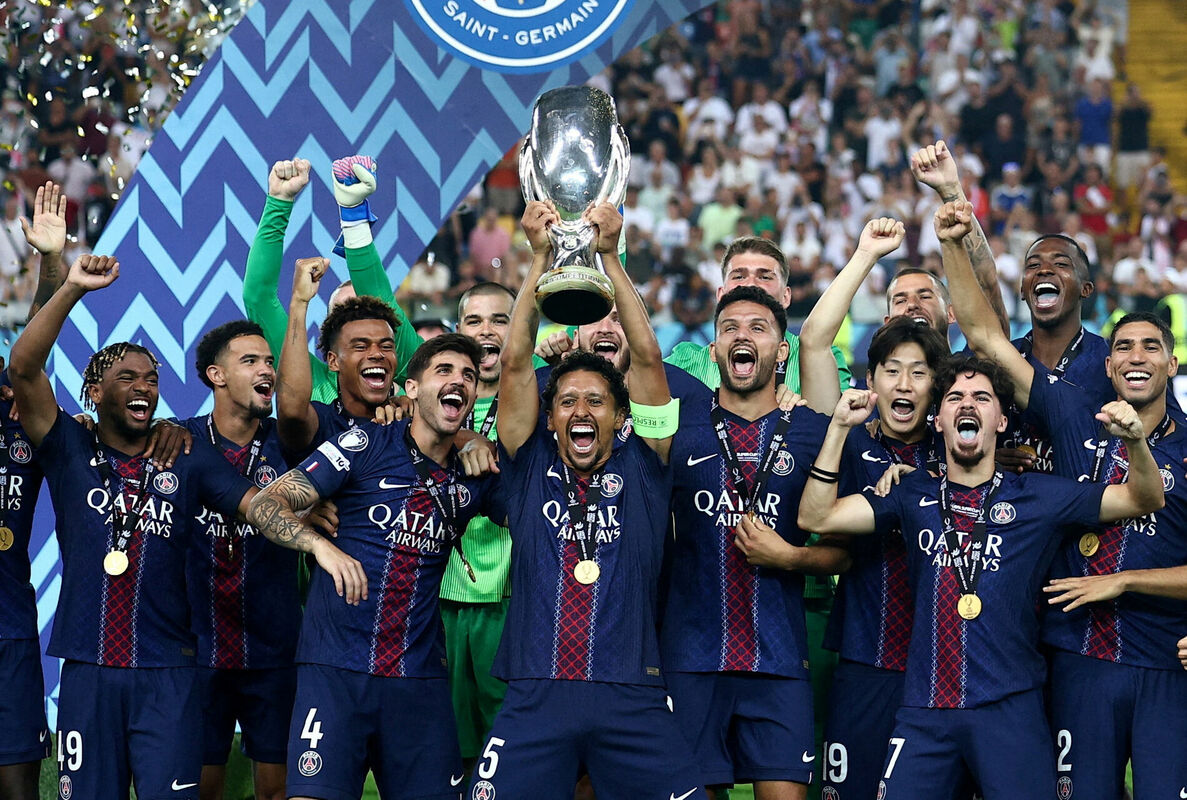 PSG futbolisti. Foto: REUTERS/Guglielmo Mangiapane/Scanpix