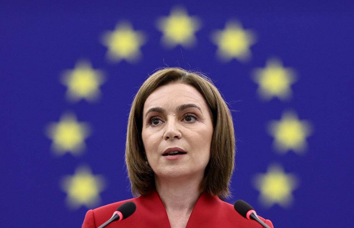 Maija Sandu. Foto: EPA/RONALD WITTEK