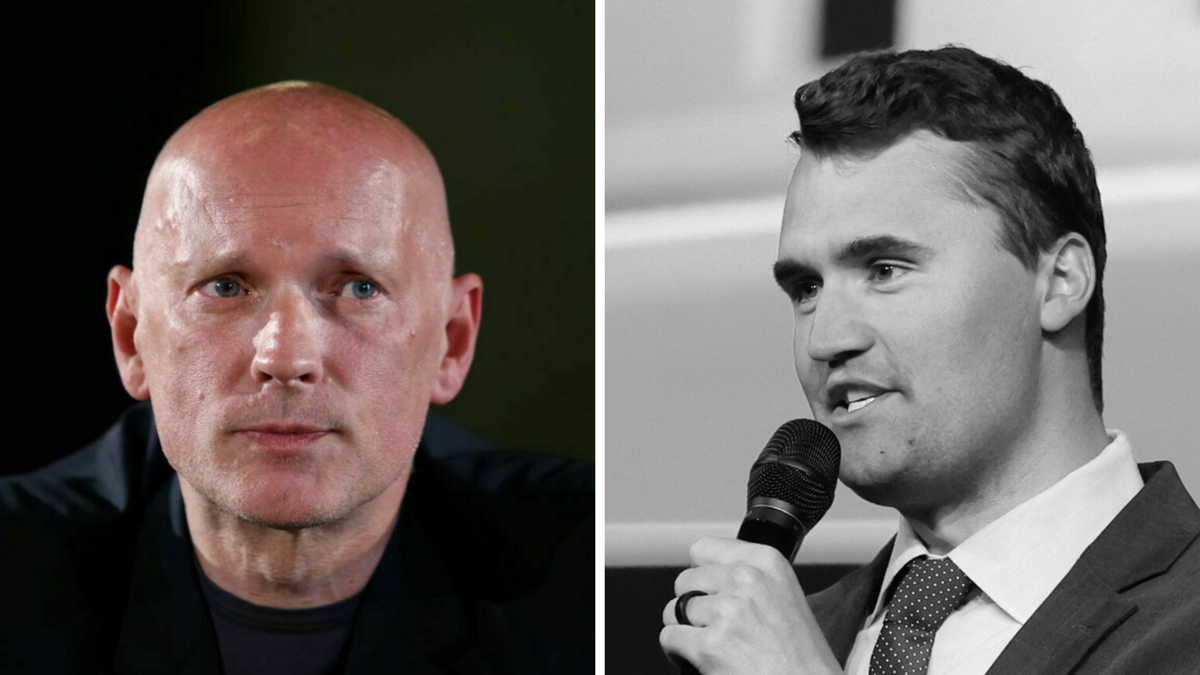 Alvis Hermanis un Čārlijs Kērks. Foto: LETA/AFP