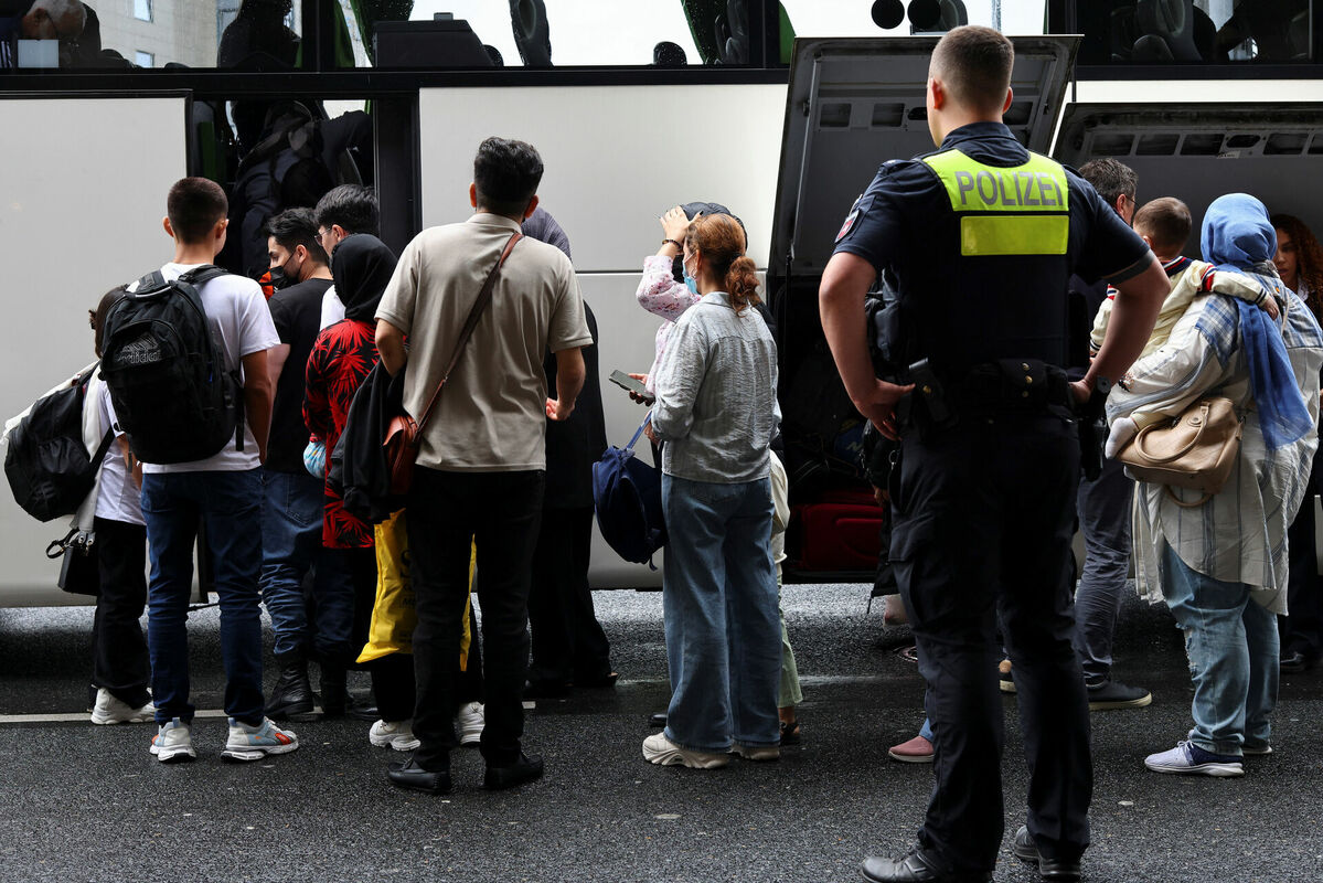 Imigranti Vācijā. Foto: scanpix/REUTERS/Christian Mang