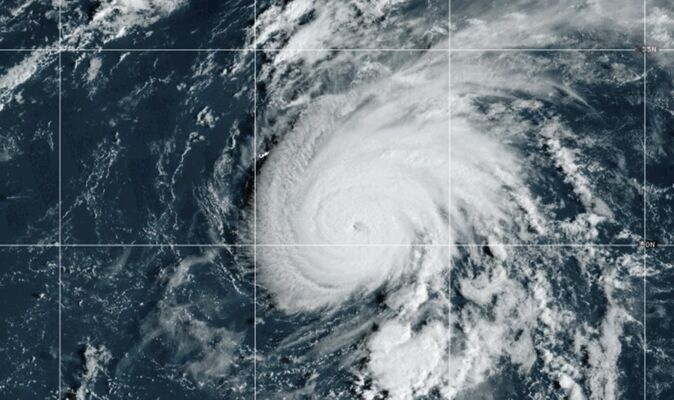 Viesuļvētra "Gabrielle" satelīta attēlā. Foto: NOAA