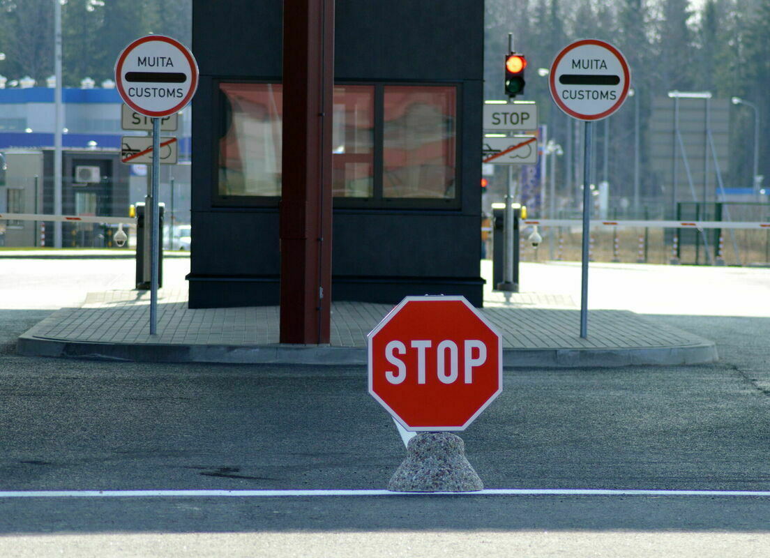 Robežkontroles punkts. Foto: Zane Bitere/LETA