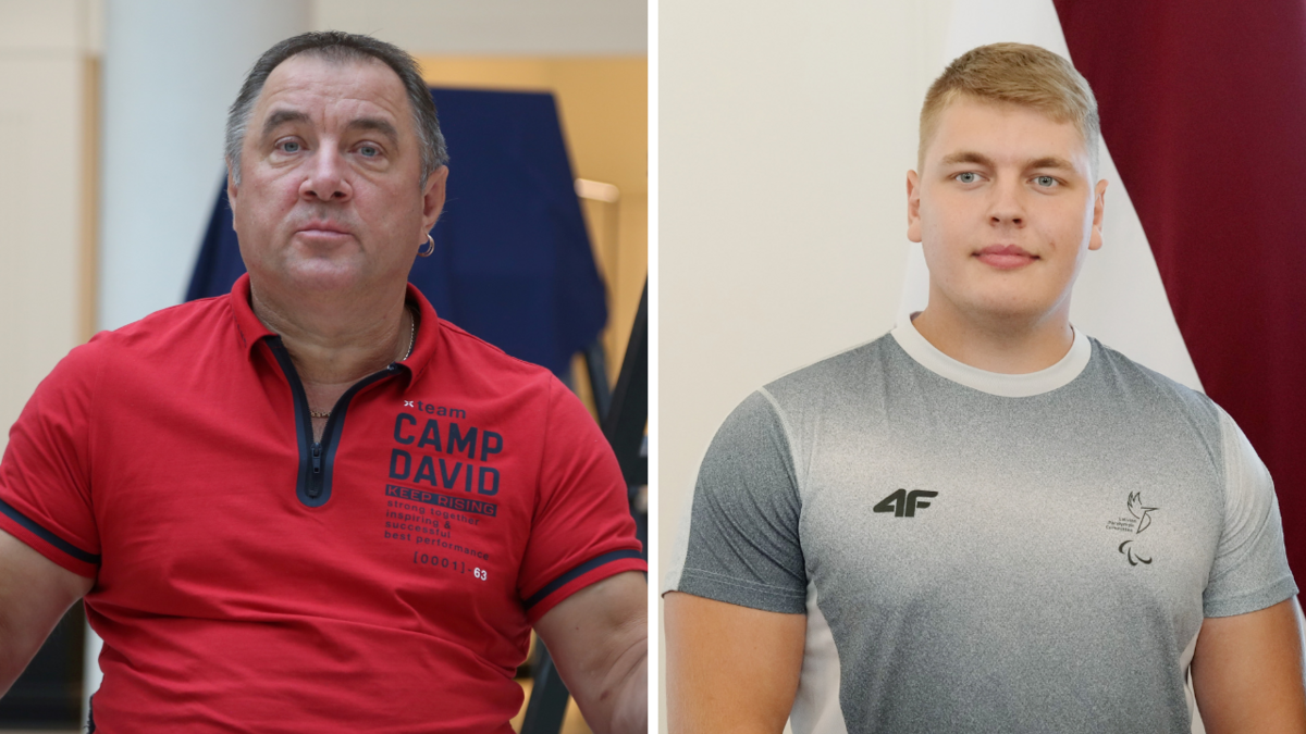 Parasportisti Aigars Apinis un Emīls Dzilna. Foto: LETA