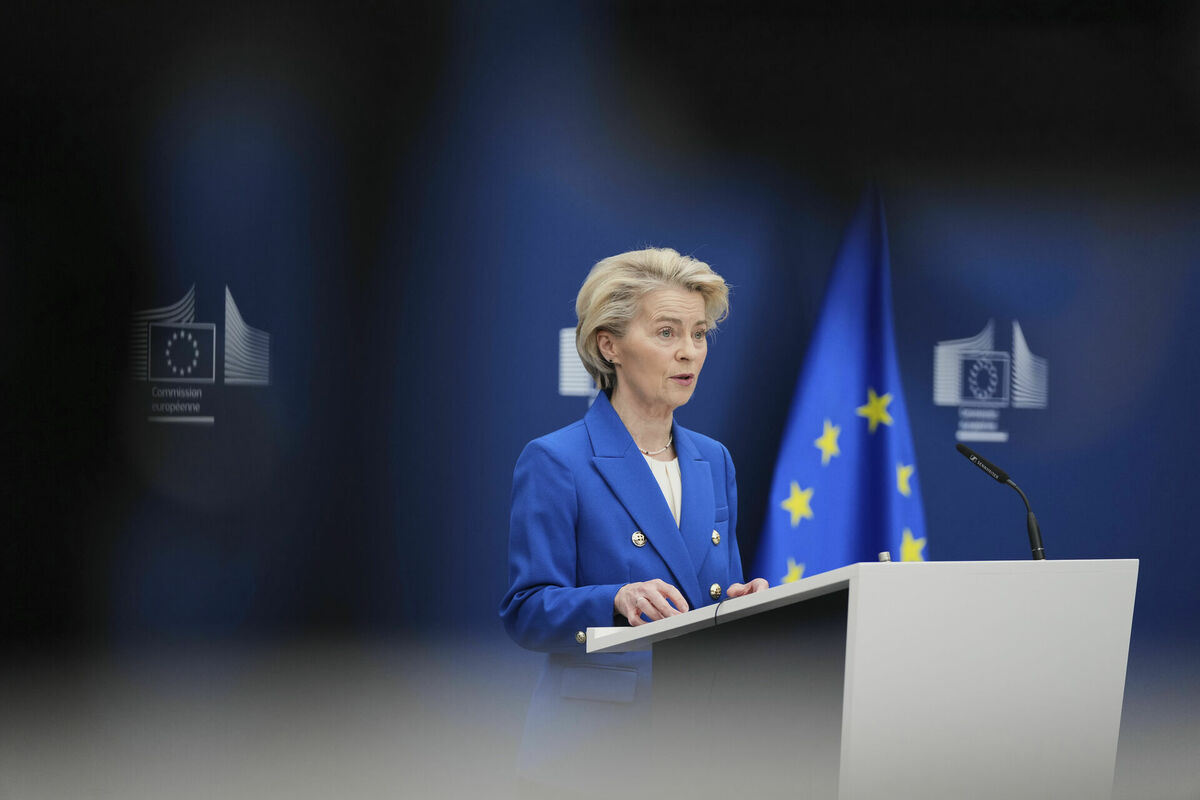 Eiropas Komisijas vadītāja Urzula fon der Leiena. Foto: AP Photo/Virginia Mayo/Scanpix
