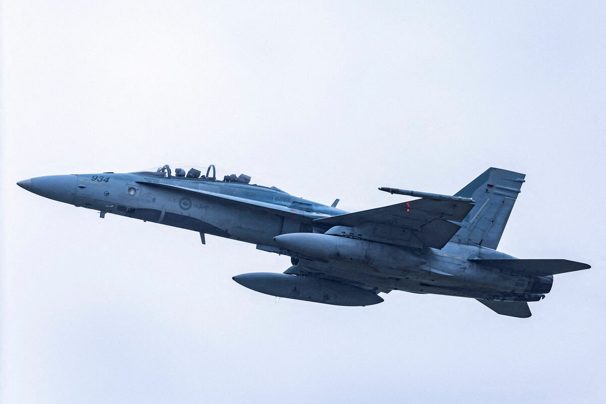Kanādas iznīcinātāji "CF-18". Foto: scanpix/REUTERS/Pascal Ratthe