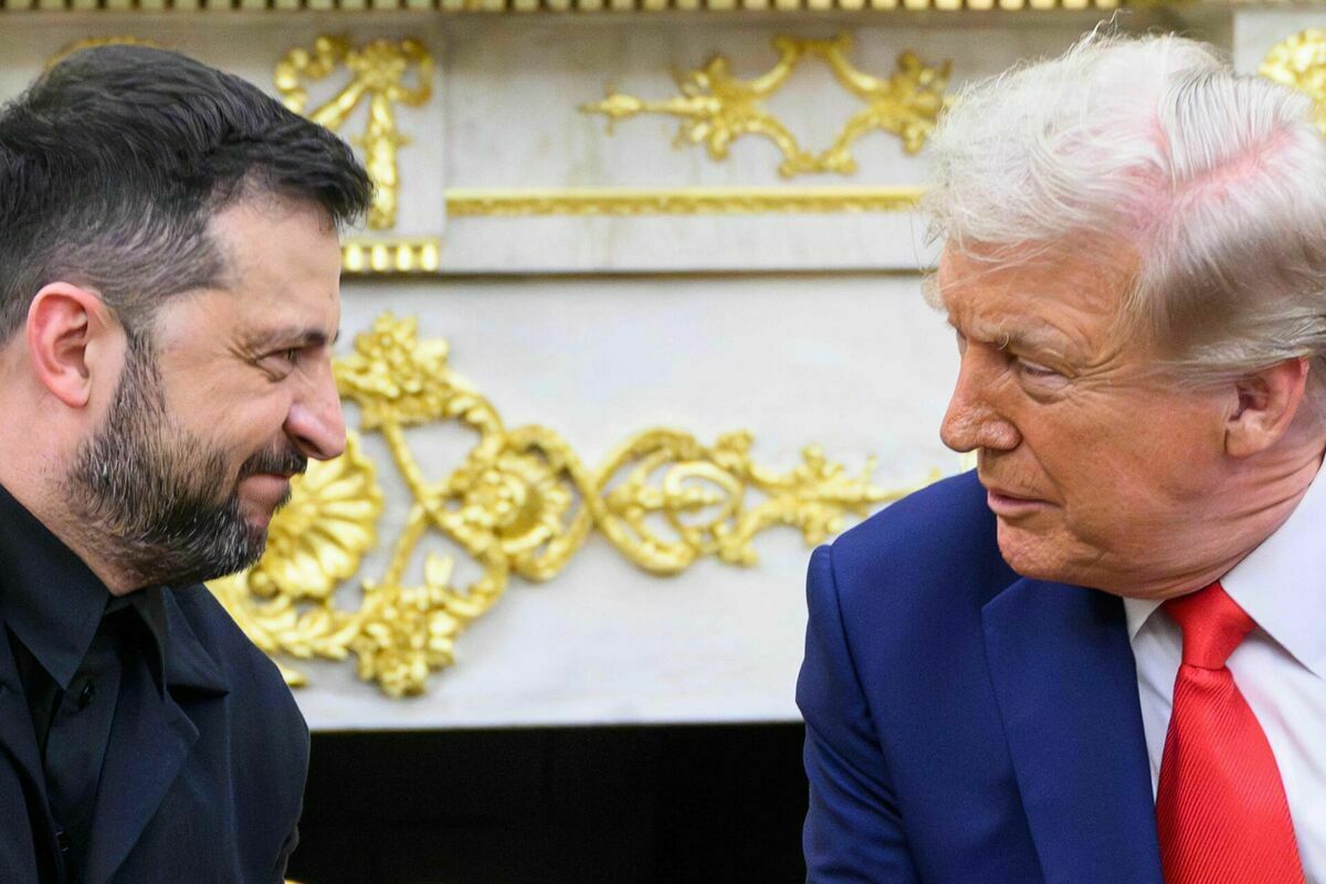 Volodimirs Zelenskis un Donalds Tramps. Foto: Mandel NGAN / AFP