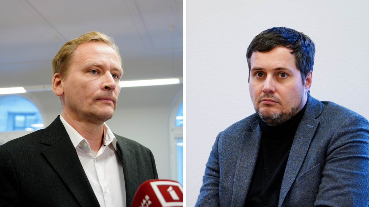 Jānis siksnis un Jānis Eglītis. Foto: LETA