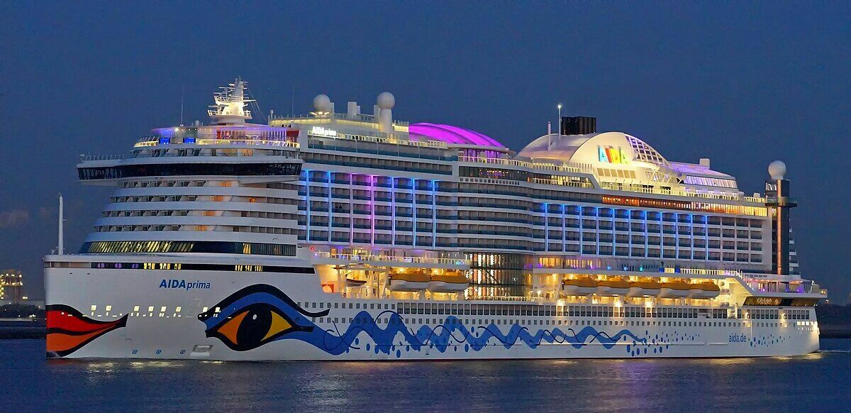 AIDAprima kuģis. Foto: Publicitātes