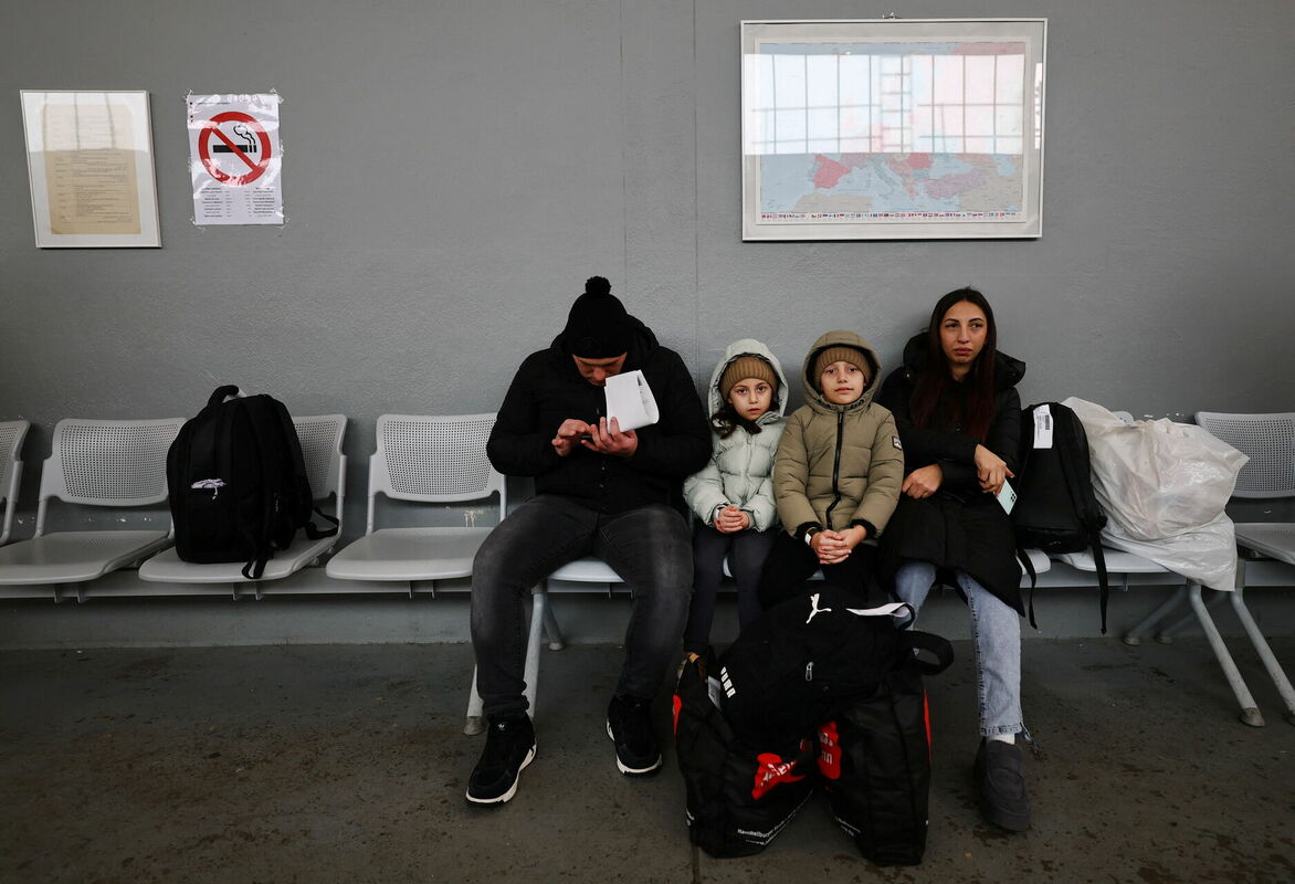 Ukraiņu bēgļi Vācijā. Foto: scanpix/REUTERS/Kai Pfaffenbach