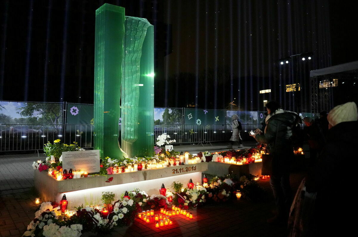 Zolitūdes traģēdijas piemiņas vieta. Foto: Zane Bitere/LETA