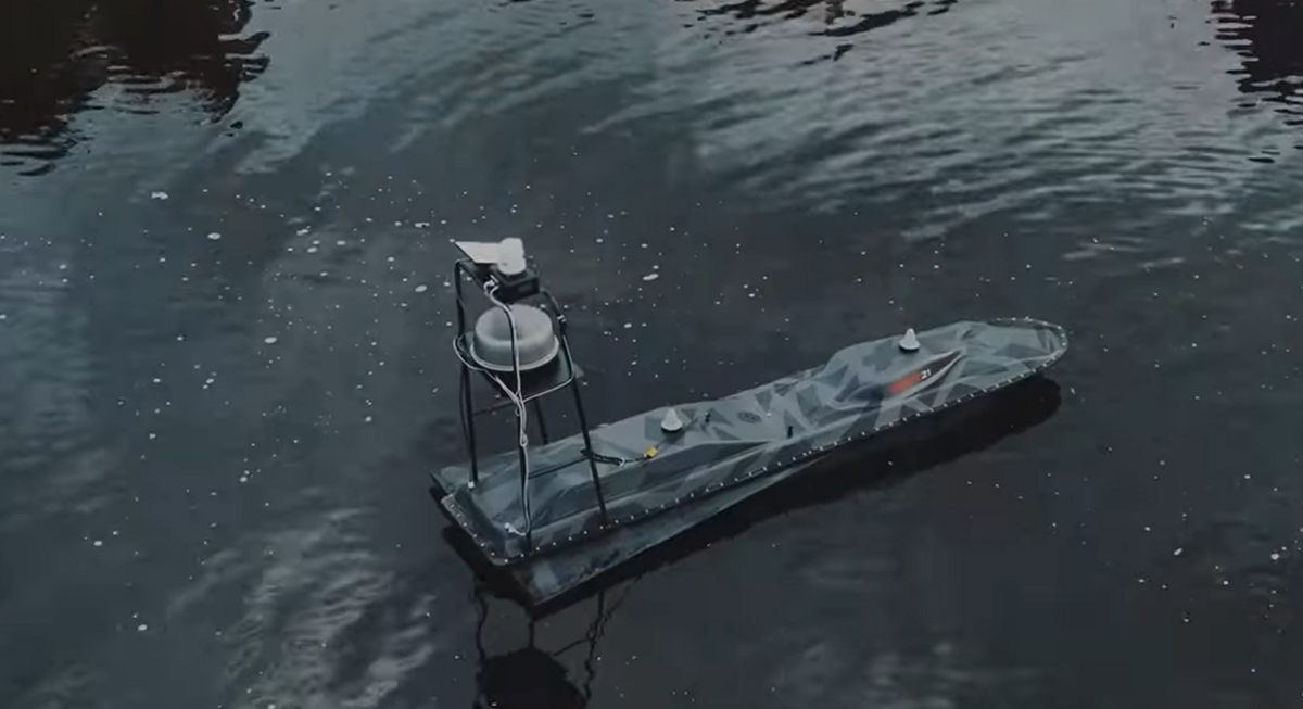 Ūdens drons. Foto: Ekrānuzņēmums no video