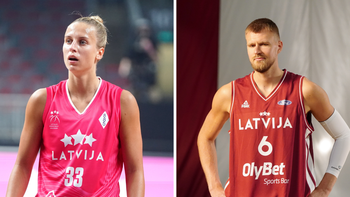 Kitija Laksa, Kristaps Porziņģis / Foto: Zane Bitere / LETA