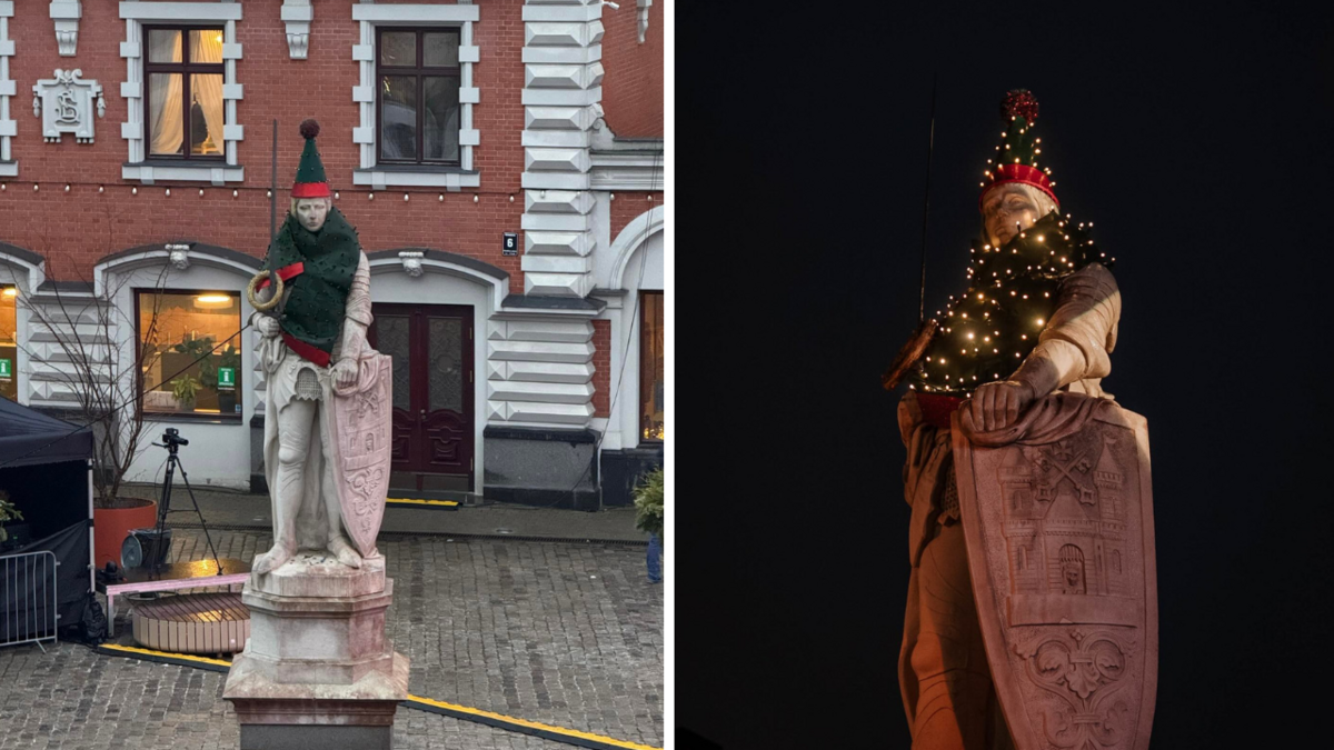 Rolanda statuja Rīgā. Foto: "Threads"/Viesturs Kleinbergs