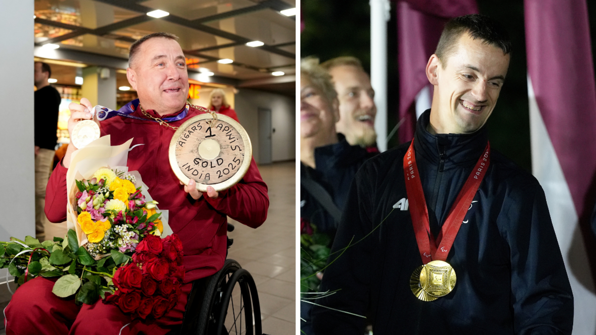 Aigars Apinis un Rihards Snikus. Foto: LETA