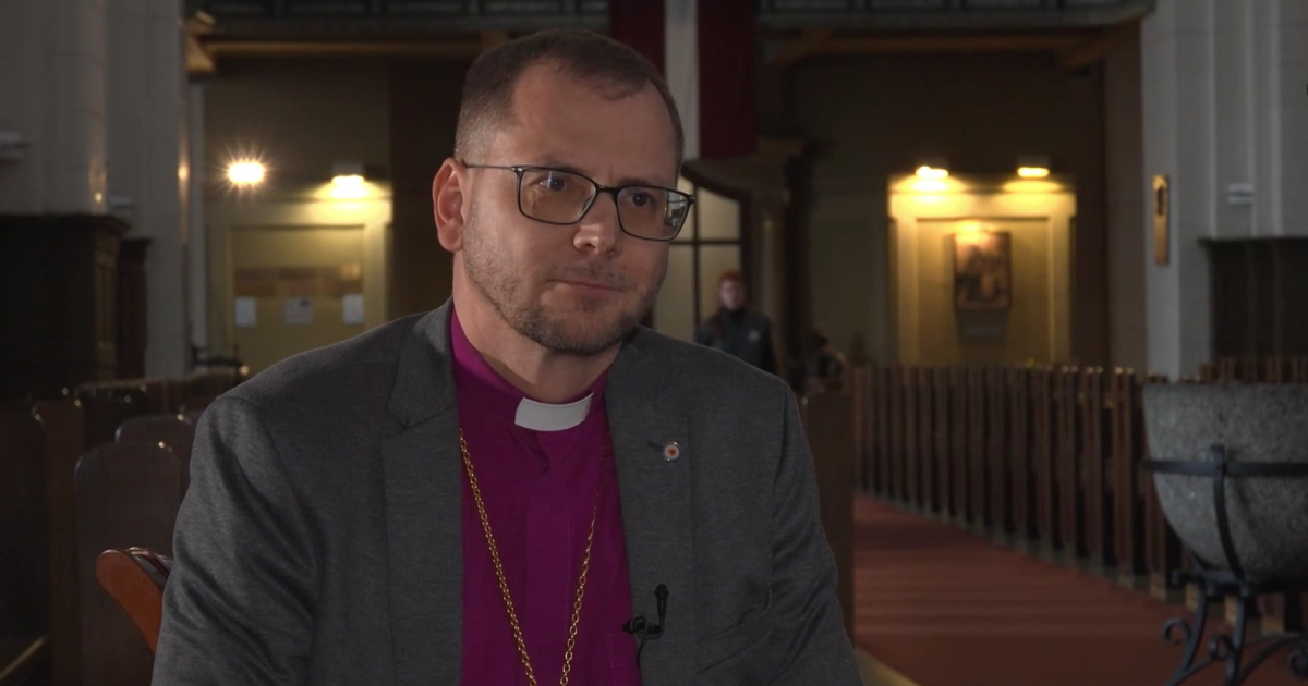 Evaņģēliski luteriskās baznīcas arhibīskaps Rinalds Grants. Foto: Ekrānuzņēmums no intervijas