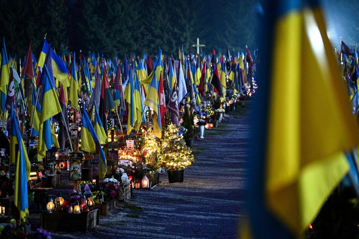 Ukrainas kritušie karavīri. Foto: YURIY DYACHYSHYN / AFP / Scanpix