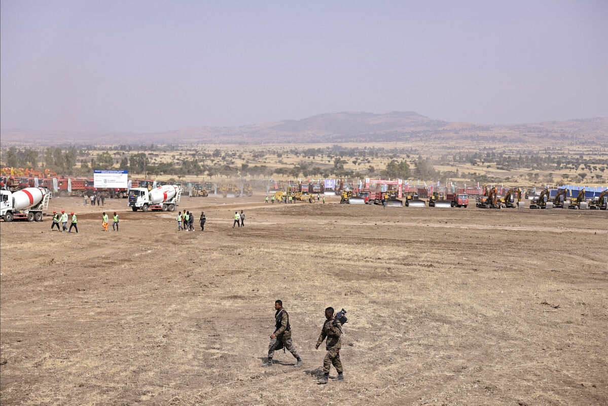 Lidostas būvniecība. Foto: REUTERS/Tiksa Negeri/Scanpix