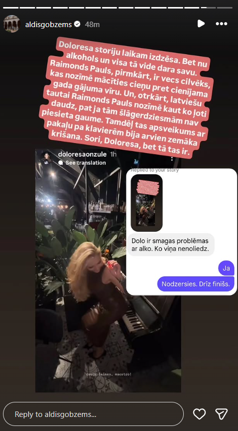 Foto: Aldis Gobzems/Instagram