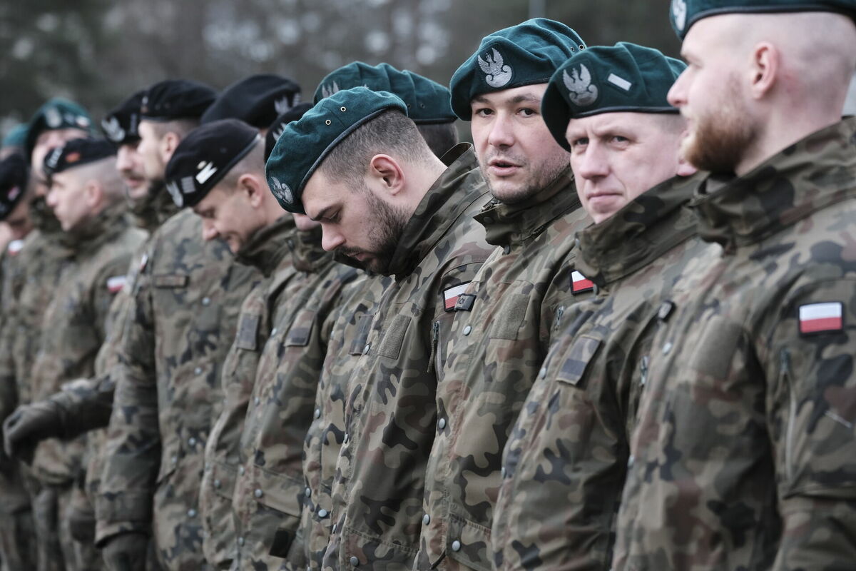 Polijas karavīri. Foto: Valda Kalniņa/EPA/Scanpix