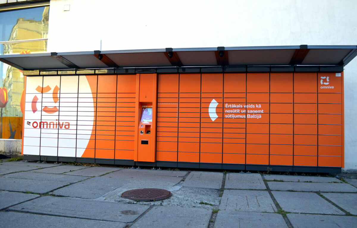 "Omniva" pakomāts. Foto: Zane Bitere/LETA