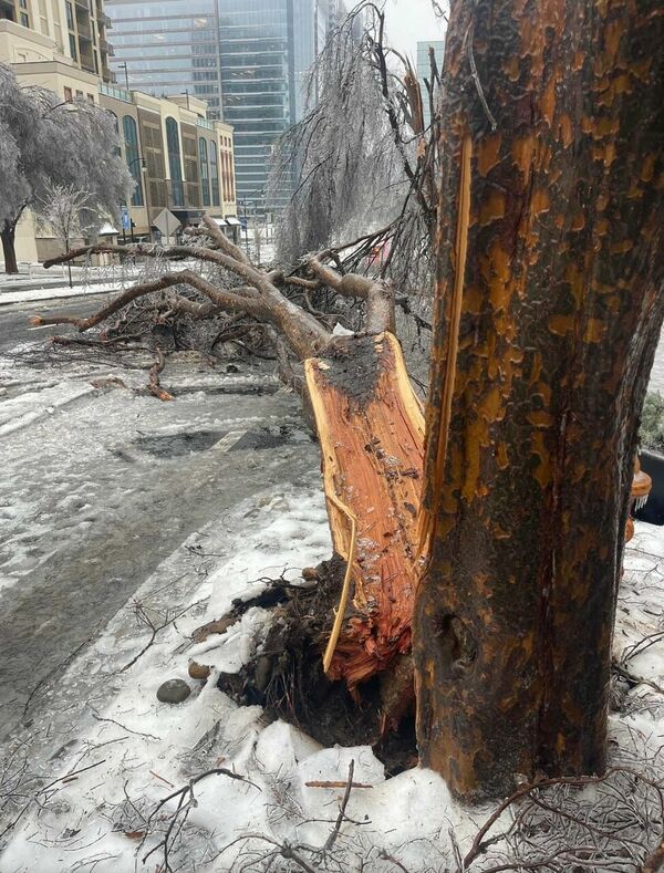 Vētras postījumi Tenesī štatā. Foto: Ekrānuzņēmums no X