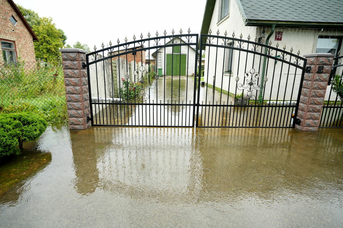 Plūdi Jelgavā 2024. gadā. Foto: LETA