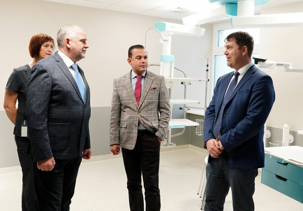 Veselības ministra vizīte Vidzemes slimnīcā. Foto: LETA