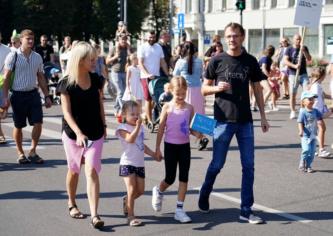 Tēva dienas gājiens. Foto: LETA